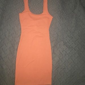 Rust bodycon dress